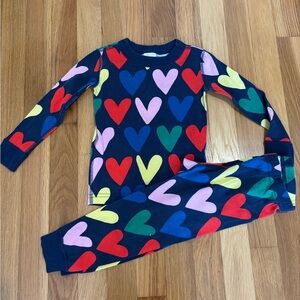 Hanna Andersson Multicolor Heart Kids Pajama Set